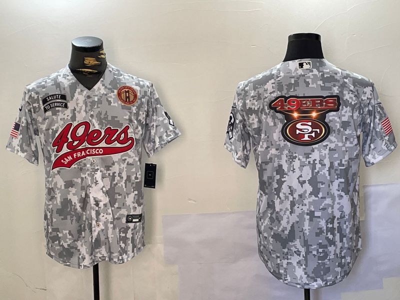 Men San Francisco 49ers Blank Nike Arctic Camo 2024 Salute to Service Limited NFL Jersey style 19->san francisco 49ers->NFL Jersey
